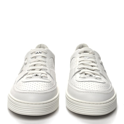 Chanel Calfskin CC Womens Sneakers 39 White 2 of 8