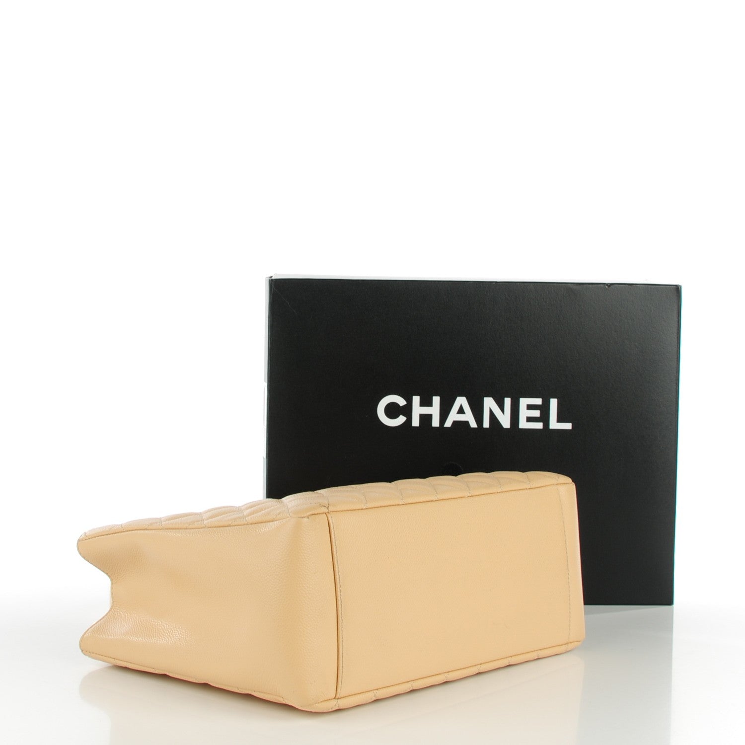 Chanel Caviar Quilted Grand Shopping Tote GST Beige Clair 4 of 7