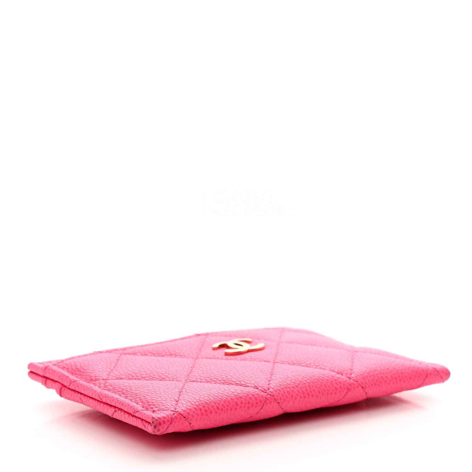 Chanel Caviar Quilted Card Holder Dark Pink 4 of 10