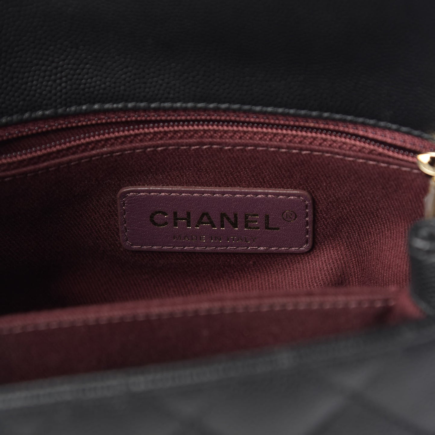 Caviar Quilted Mini Coco Handle Flap Black