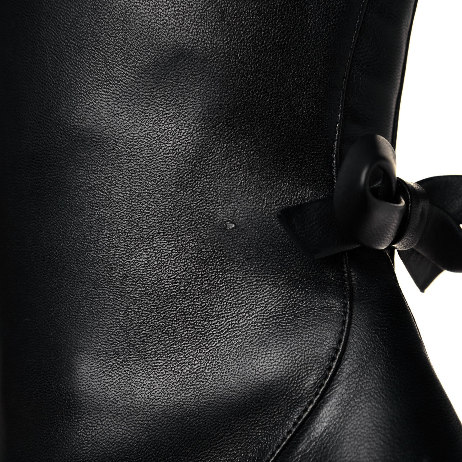 Valentino Garavani Calfskin Bow Over the Knee Boots 38 Black 8 of 8