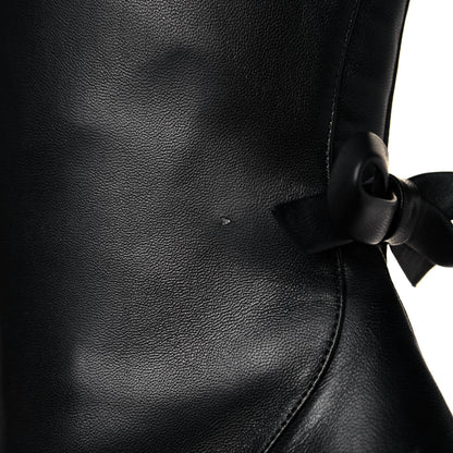 Valentino Garavani Calfskin Bow Over the Knee Boots 38 Black 8 of 8