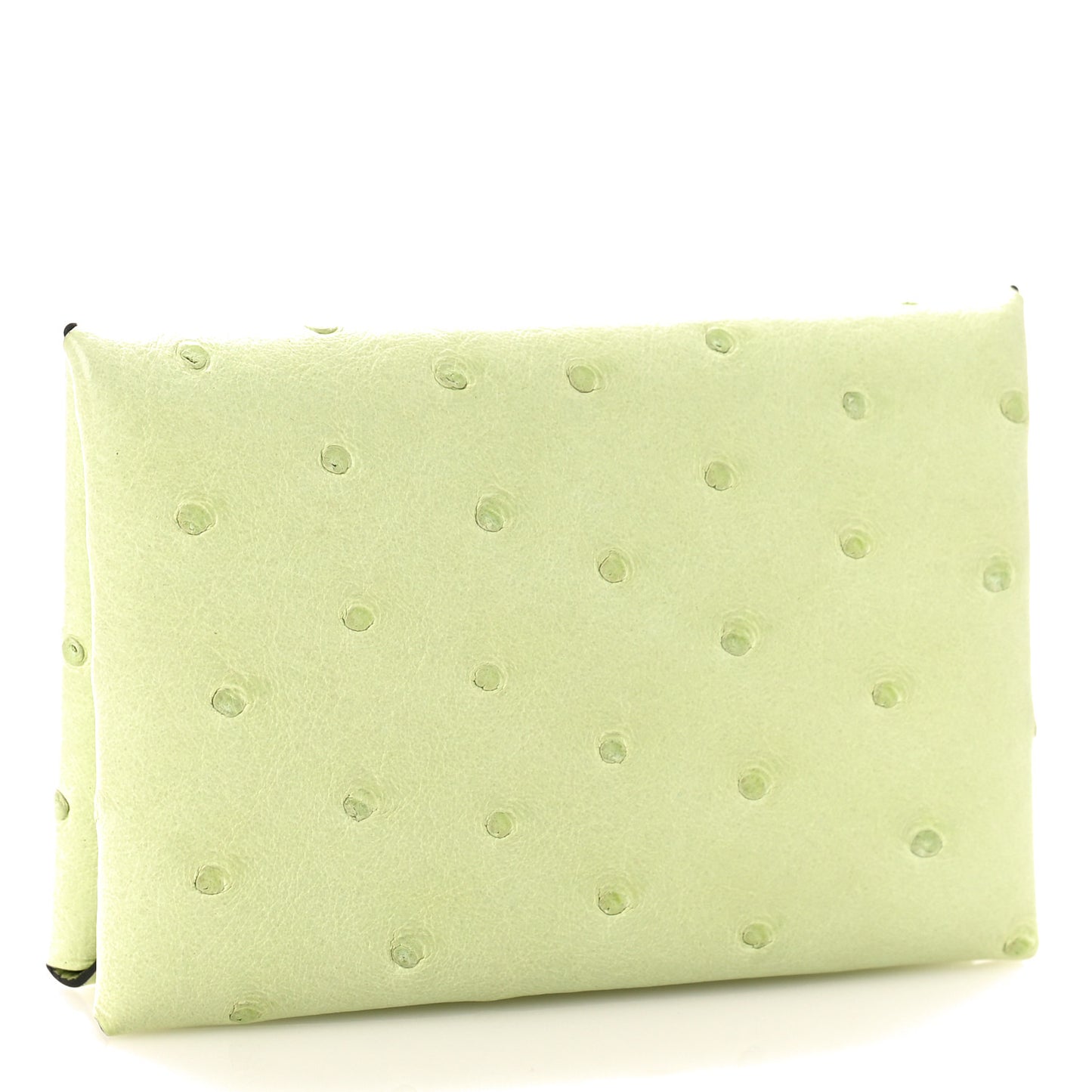 Ostrich Calvi Card Case Jaune Bourgeon