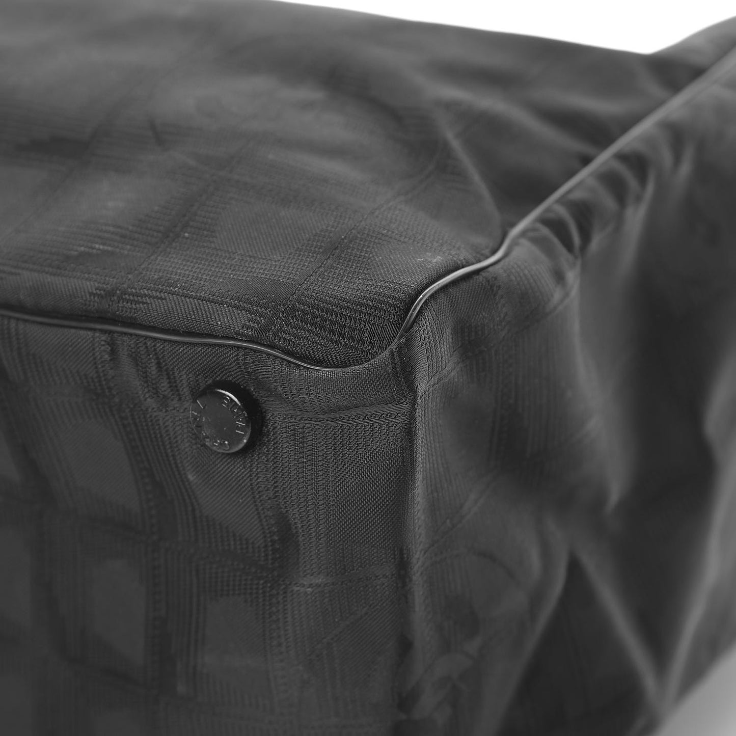 Nylon Large Travel Tote Black