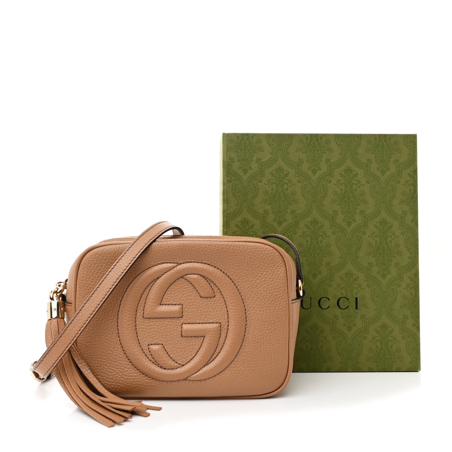 Gucci Pebbled Calfskin Small Soho Disco Bag Camelia 13 of 13