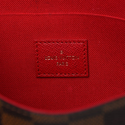 Louis Vuitton Damier Ebene Pochette Felicie Chain Wallet 6 of 10