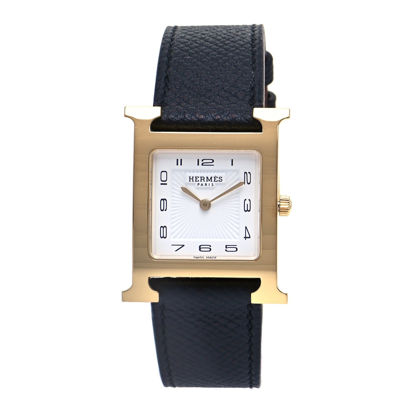 Stainless Steel Epsom 26mm Heure H Hour Quartz Watch Noir