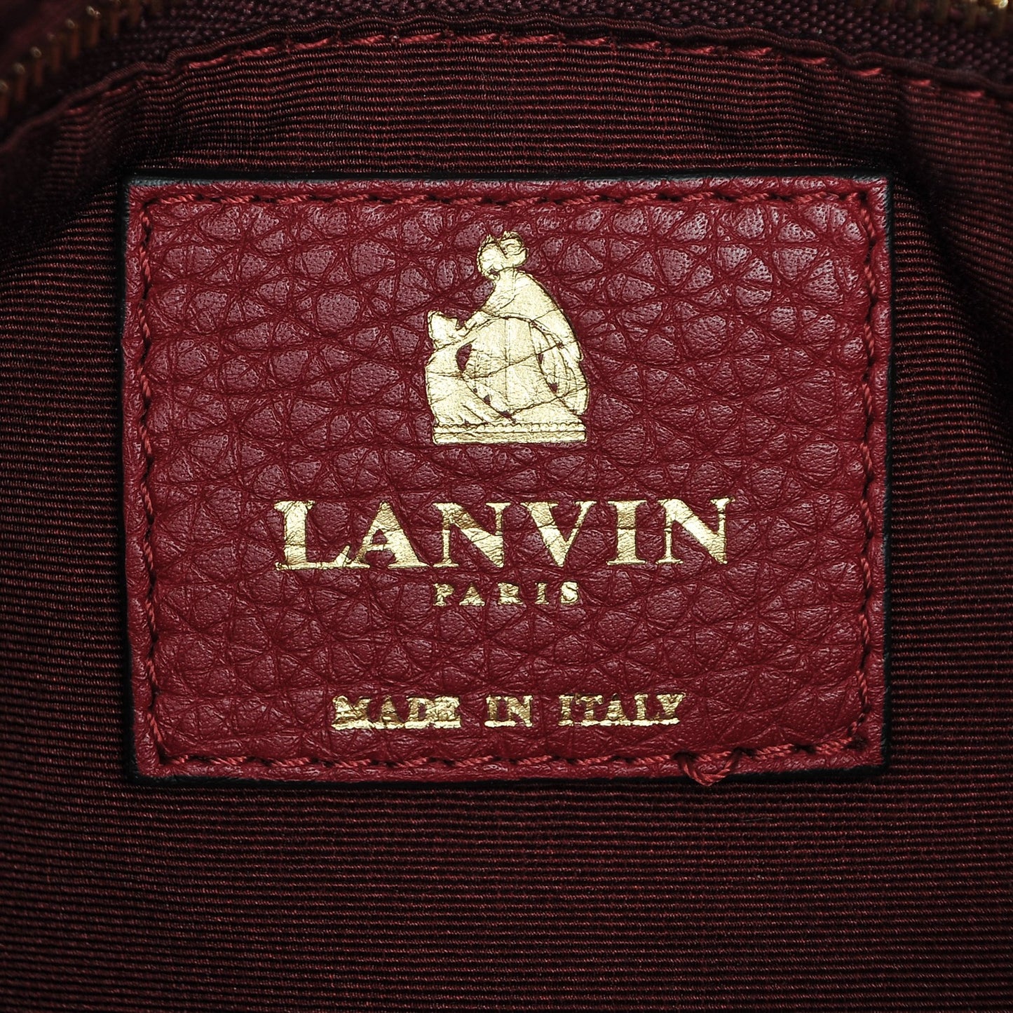 Grained Calfskin Medium Sugar Flap Shoulder Bag Cherry