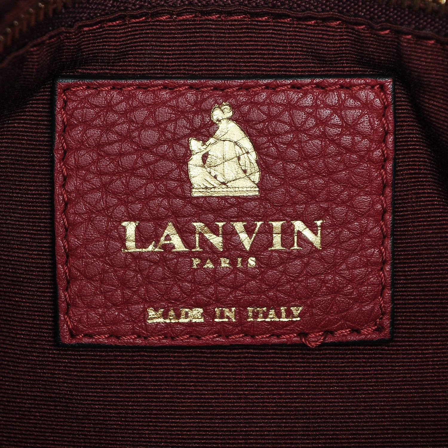 Lanvin Grained Calfskin Medium Sugar Flap Shoulder Bag Cherry 6 of 6