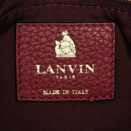 Lanvin Grained Calfskin Medium Sugar Flap Shoulder Bag Cherry 6 of 6