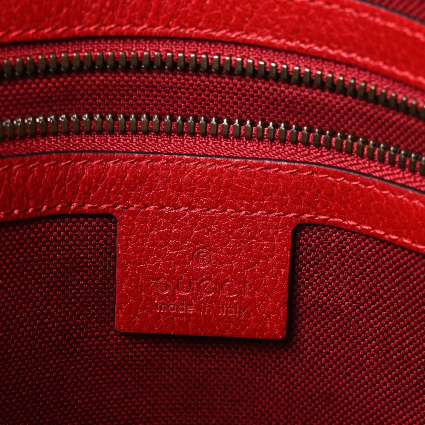 Canvas Calfskin Sylvie Stripe Logo Mens Tote Red White Blue