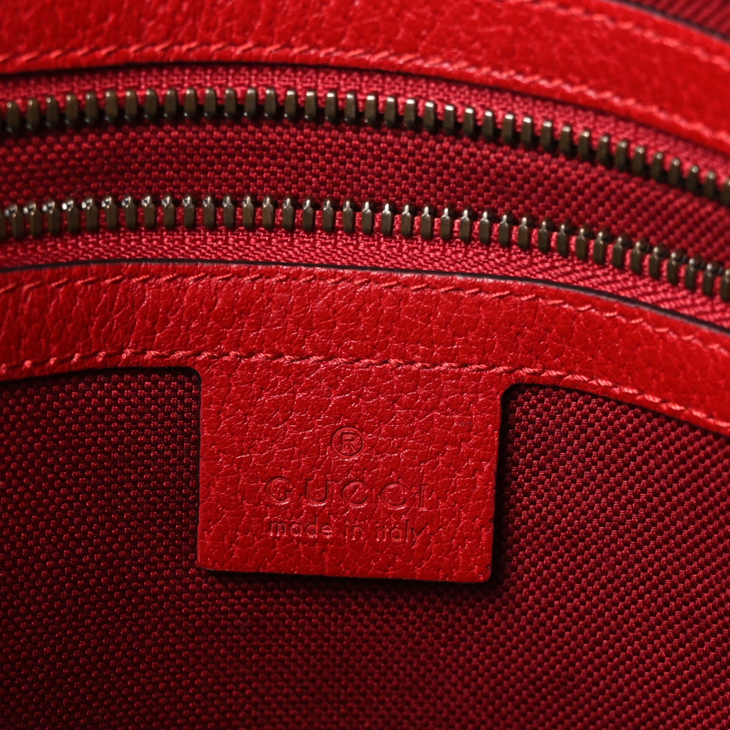Gucci Canvas Calfskin Sylvie Stripe Logo Mens Tote Red White Blue 6 of 9