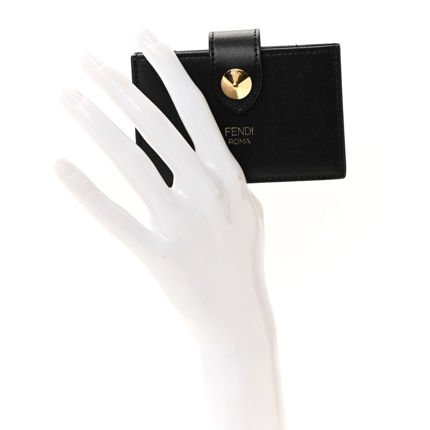 Fendi Vitello Liberty Gusseted Card Holder Black 1784363 Fendi Vitello Liberty Gusseted Card Holder Black 1784363