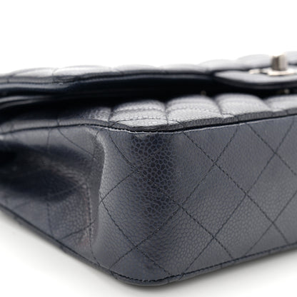 Chanel Caviar Quilted Medium Double Flap Navy 9 of 10