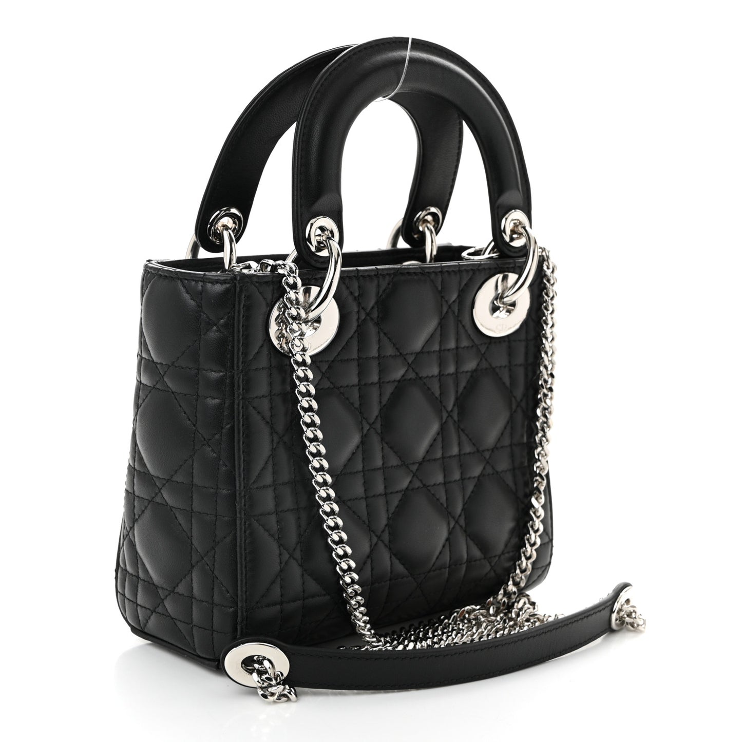 Lambskin Cannage Mini Lady Dior Black