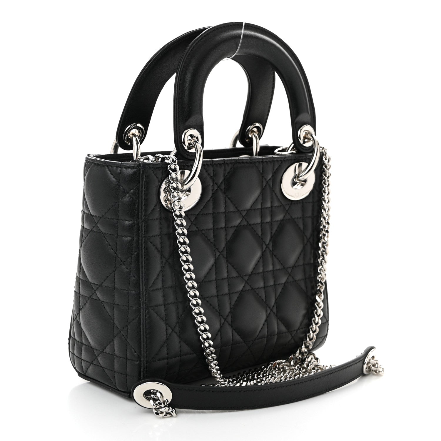 Christian Dior Lambskin Cannage Mini Lady Dior Black 3 of 10