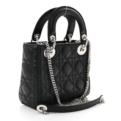 Christian Dior Lambskin Cannage Mini Lady Dior Black 3 of 10