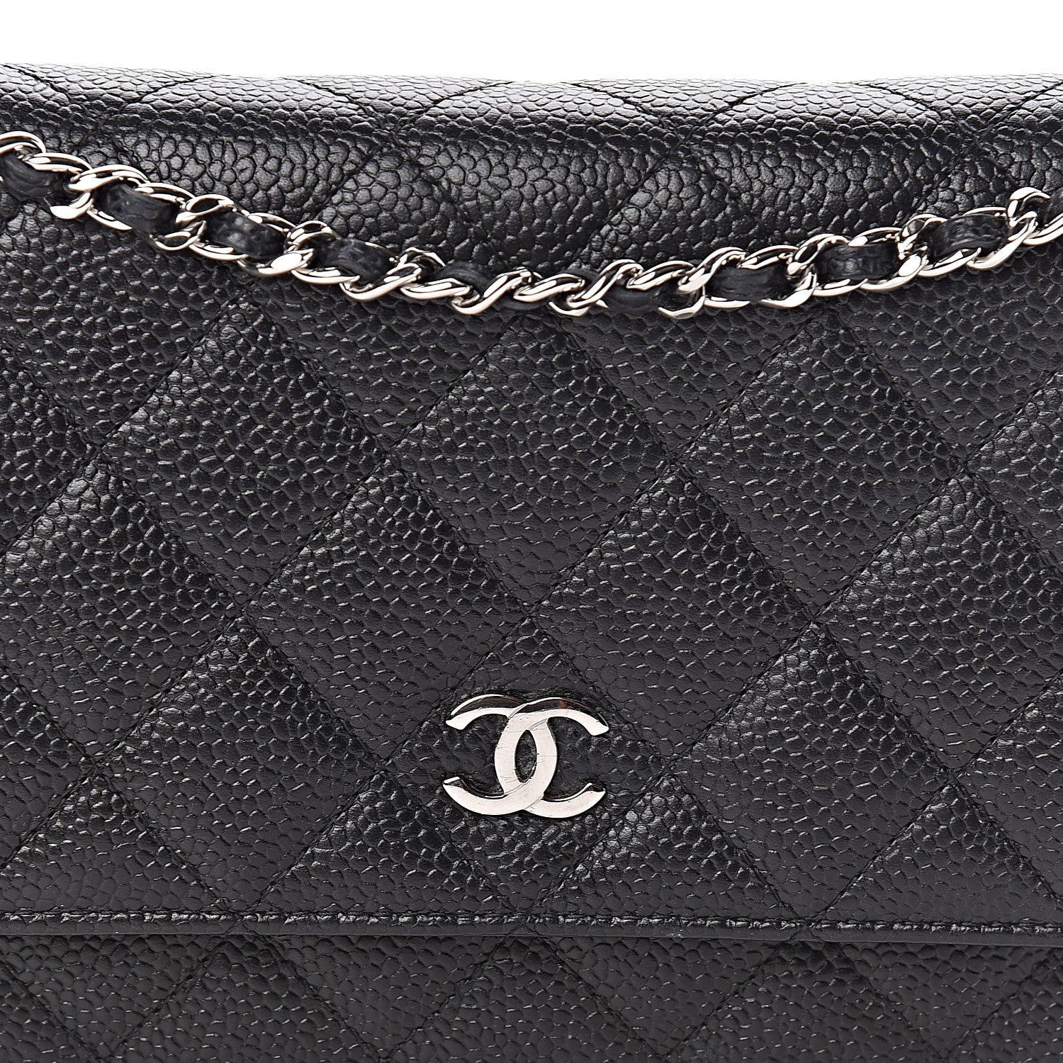 Chanel Caviar Quilted Wallet On Chain WOC Black 12 of 12