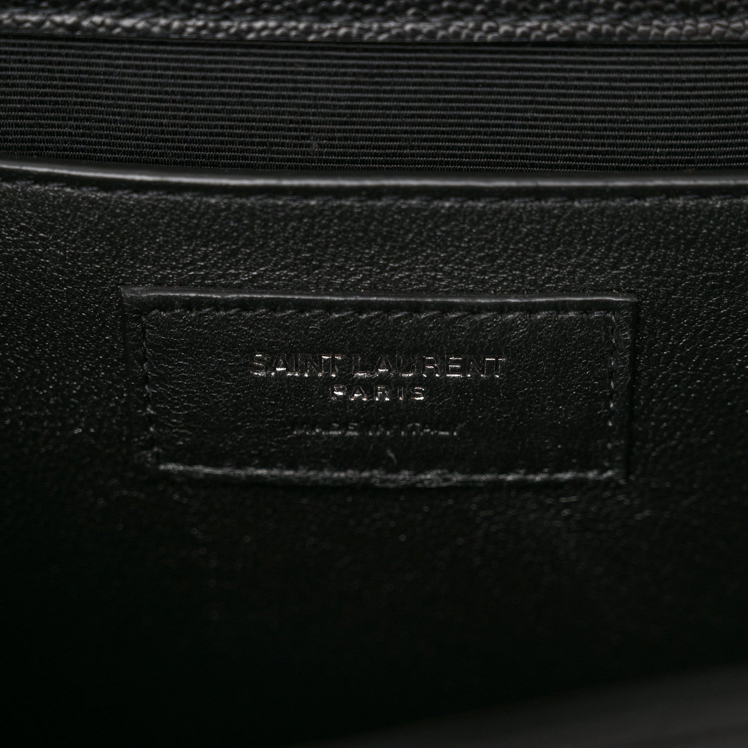 Saint Laurent Grain De Poudre Textured Mixed Matelasse Triquilt Medium Monogram Monochrome Satchel Black 8 of 11