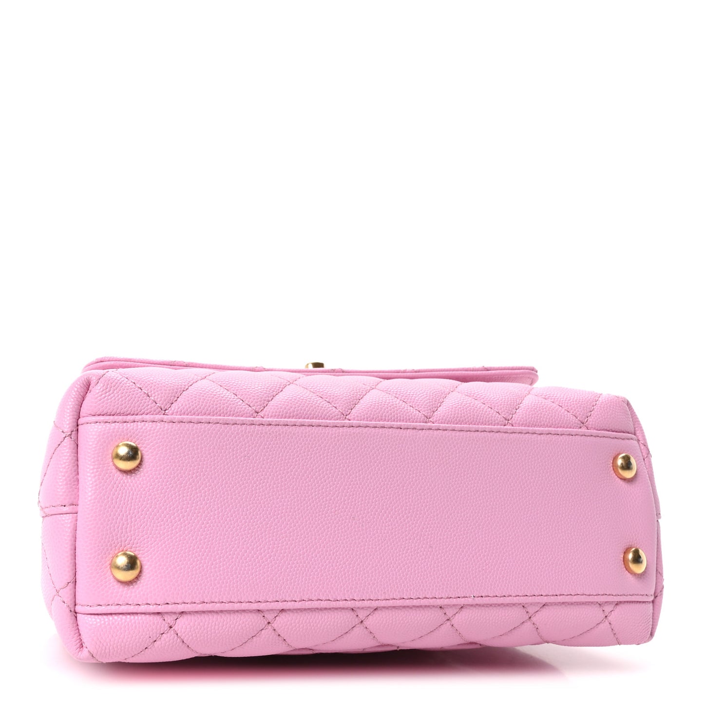 Caviar Quilted Mini Coco Chain Handle Flap Pink