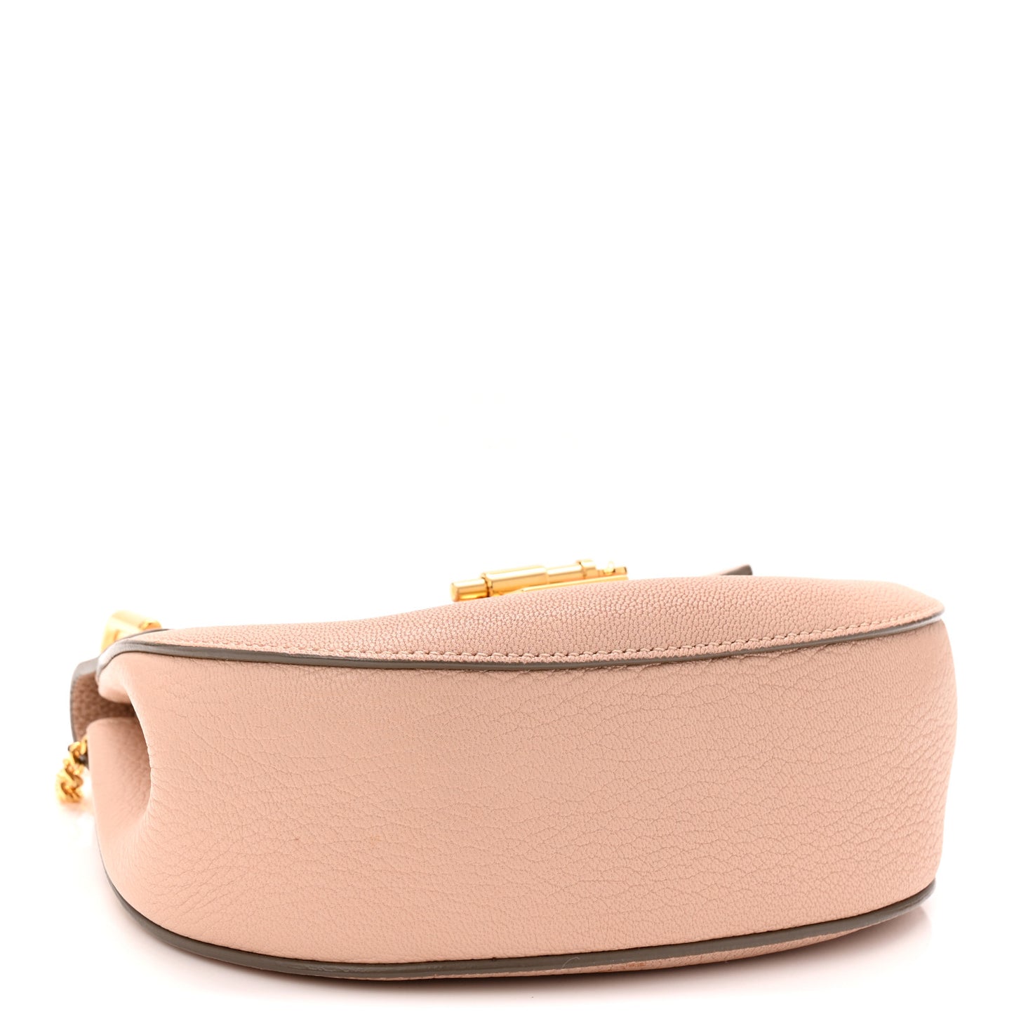Grained Lambskin Mini Drew Shoulder Bag Cement Pink