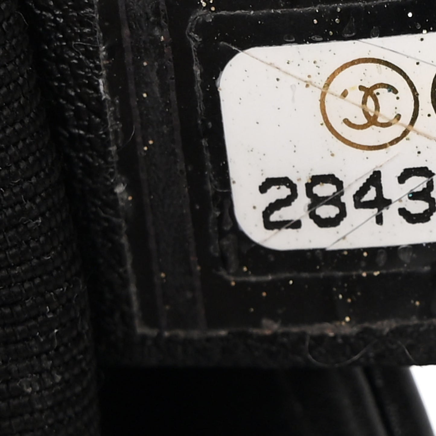 Calfskin Stitched Small Covered CC Flap Bag Black