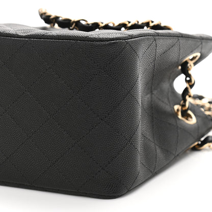 Chanel Caviar Quilted Mini Bucket Bag Black 10 of 11