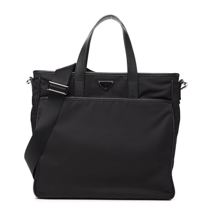 Prada Tessuto Nylon Saffiano Tote Black 1 of 8