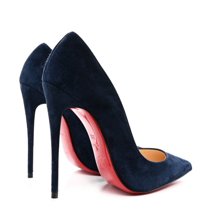 Christian Louboutin Veau Velours So Kate 120 Pumps 35.5 Marine 4 of 8