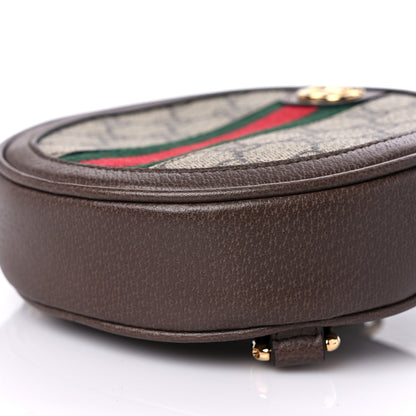 Gucci GG Supreme Monogram Web Mini Ophidia Round Backpack Brown 10 of 11
