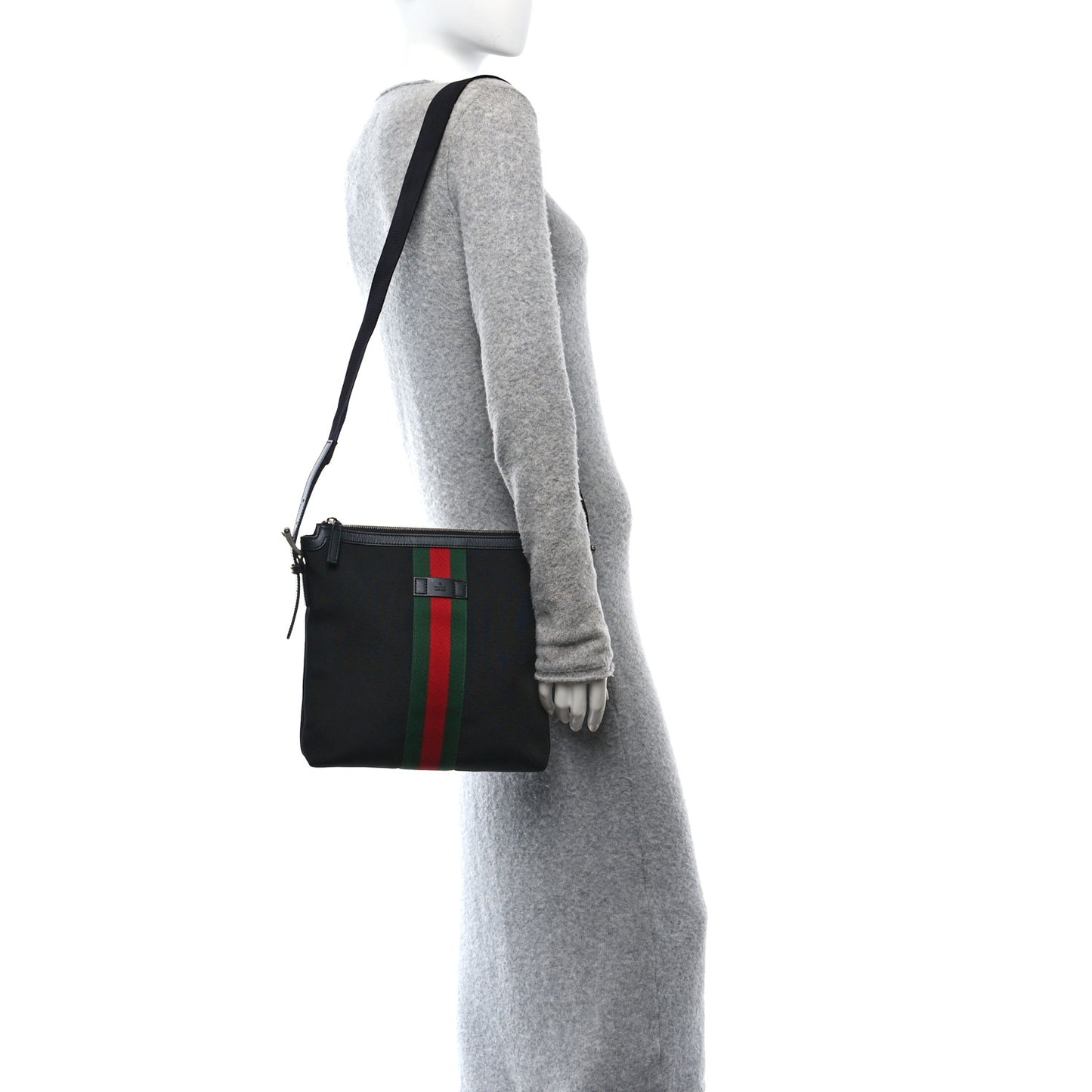 Techno Canvas Web Messenger Bag Black