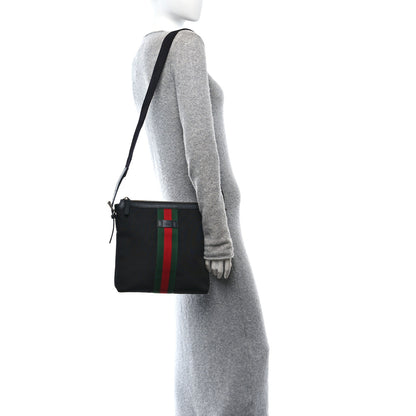 Gucci Techno Canvas Web Messenger Bag Black 2 of 10