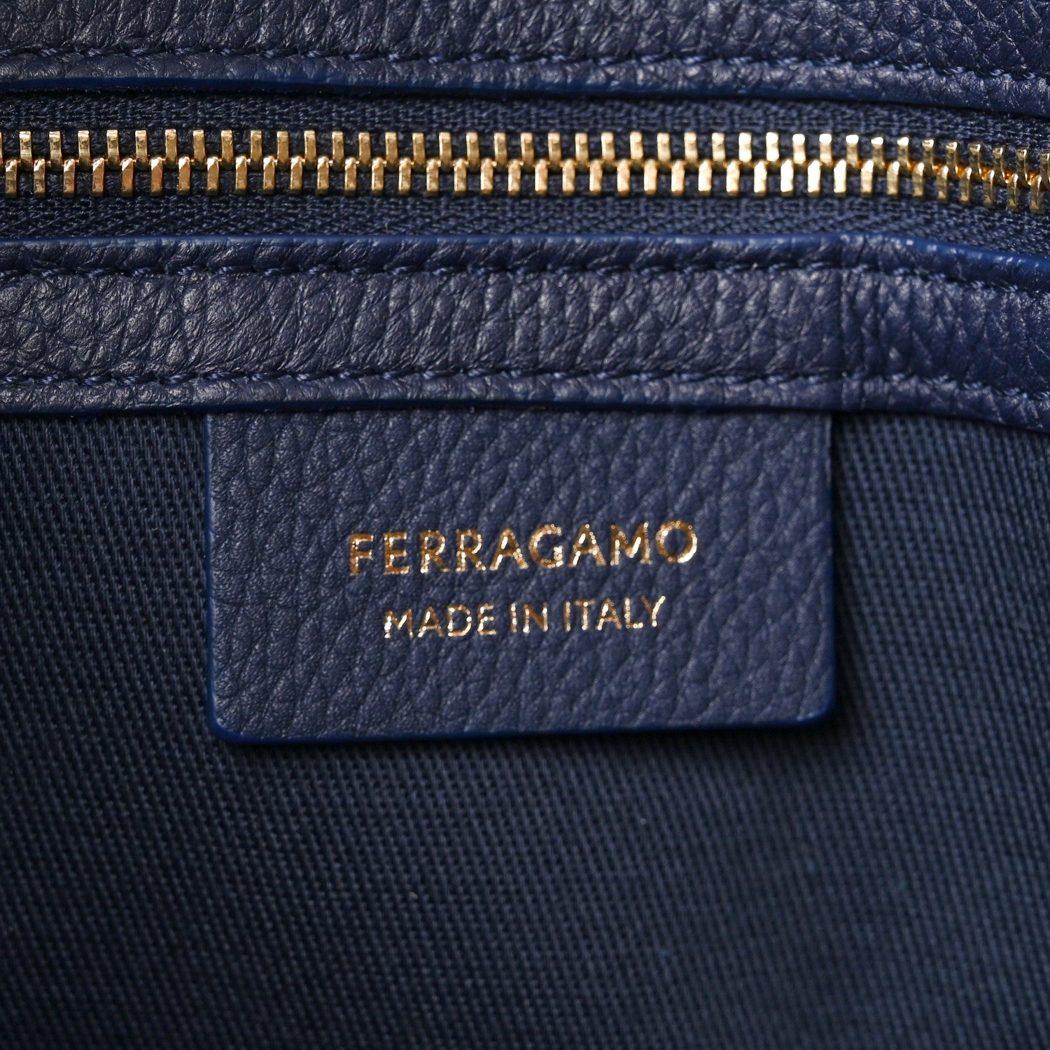 Salvatore Ferragamo Calfskin Medium Star Tote New Navy 6 of 10