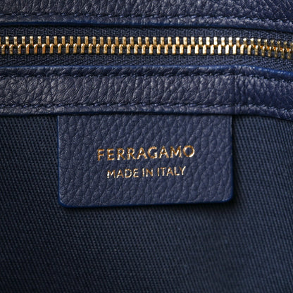 Salvatore Ferragamo Calfskin Medium Star Tote New Navy 6 of 10
