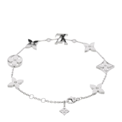 Louis Vuitton 18K White Gold Diamond Idylle Blossom Monogram Bracelet 2 of 4
