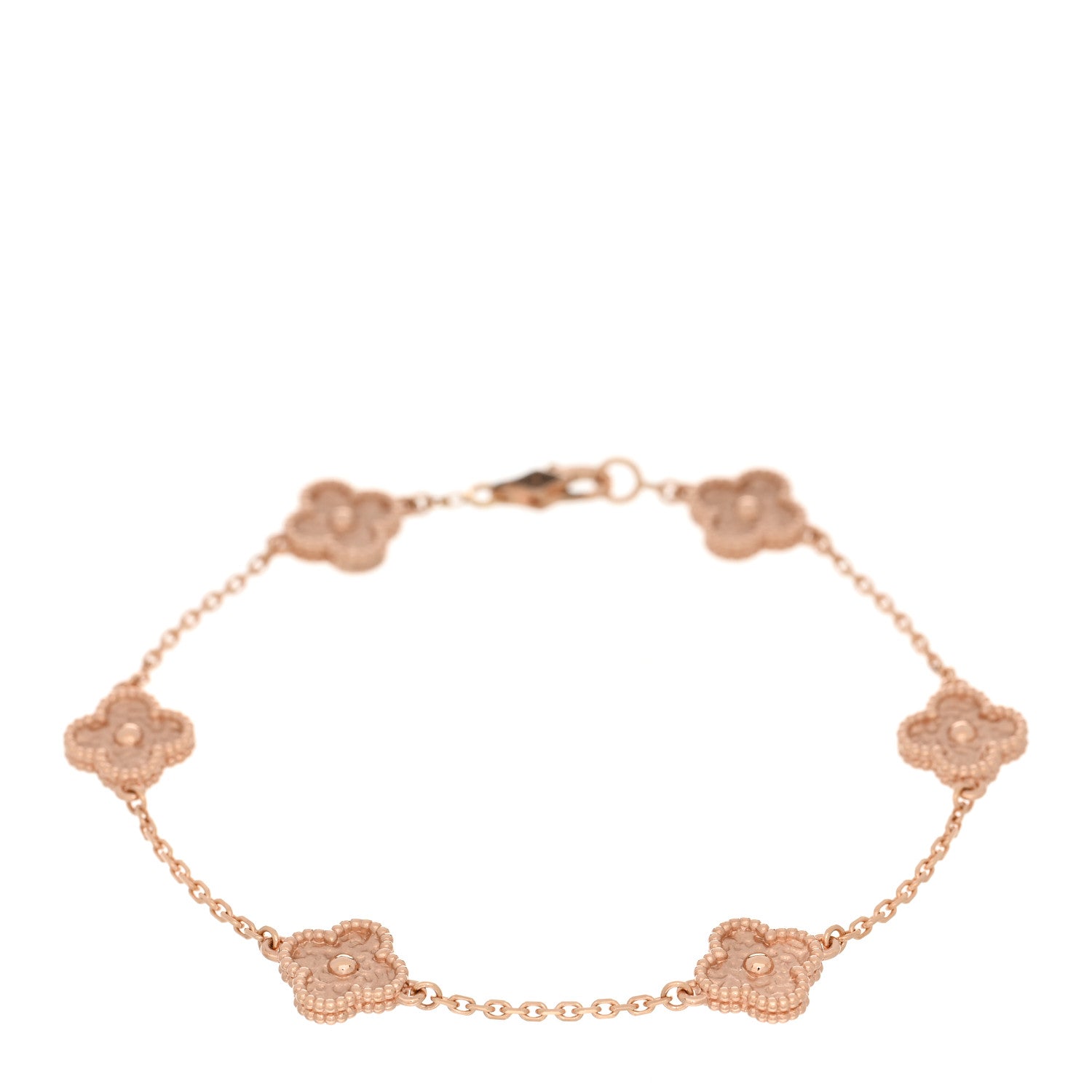 Van Cleef & Arpels 18K Rose Gold 6 Motifs Sweet Alhambra Bracelet 1 of 4