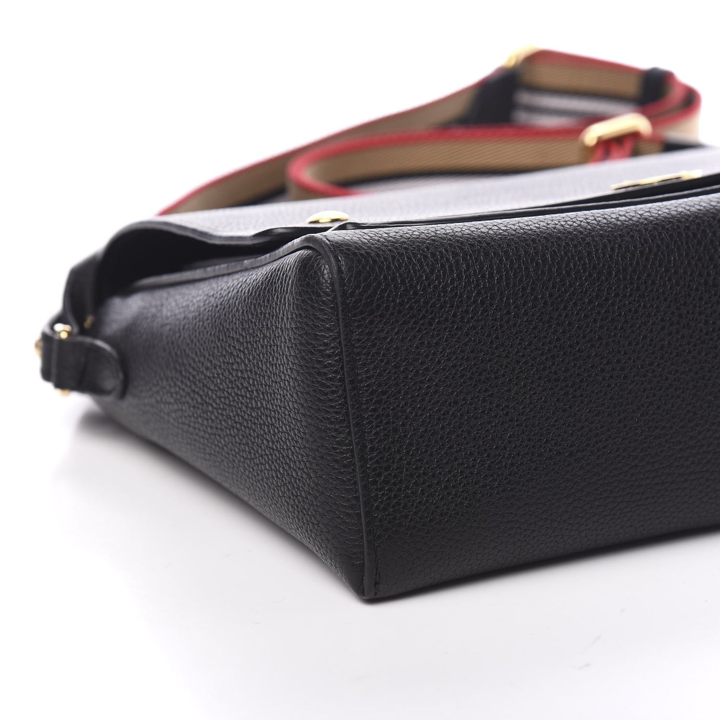 Grainy Calfskin Note Crossbody Bag Black