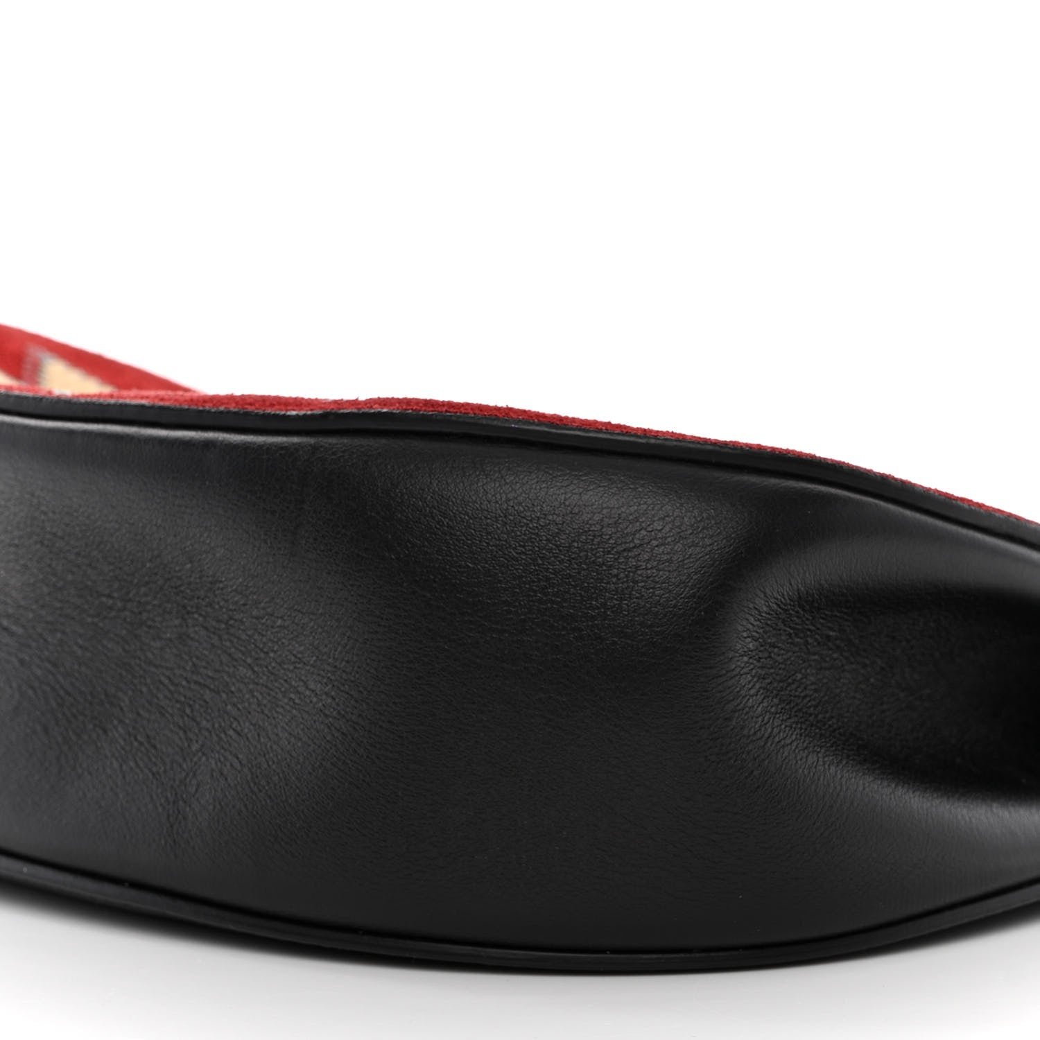 Chloe Suede Calfskin Wonder Woman Patchwork Drew Shoulder Bag Black 9 of 13