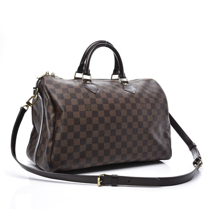 Louis Vuitton Damier Ebene Speedy Bandouliere 35 2 of 12