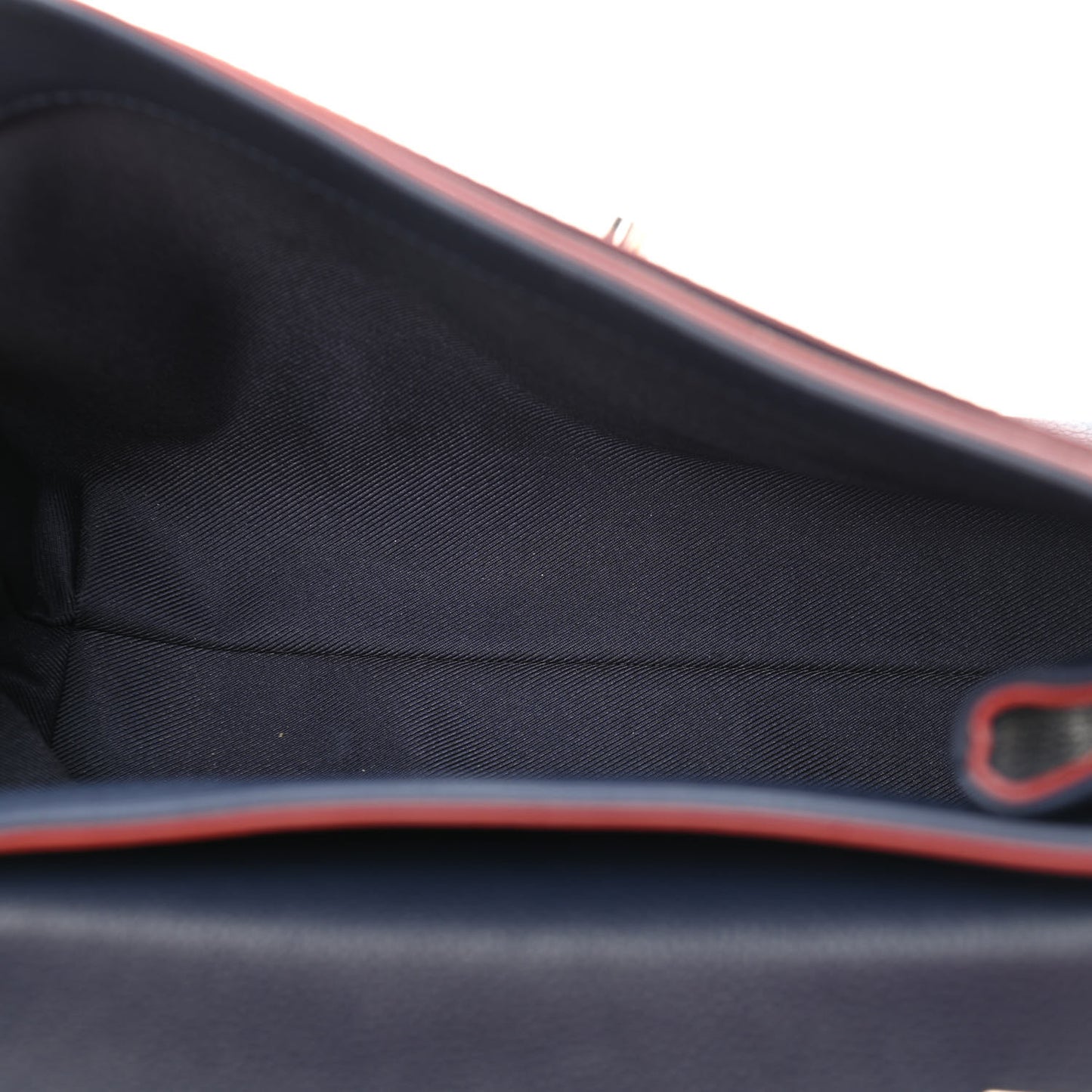 Calfskin Lockme II Chain Bag BB Marine Rouge