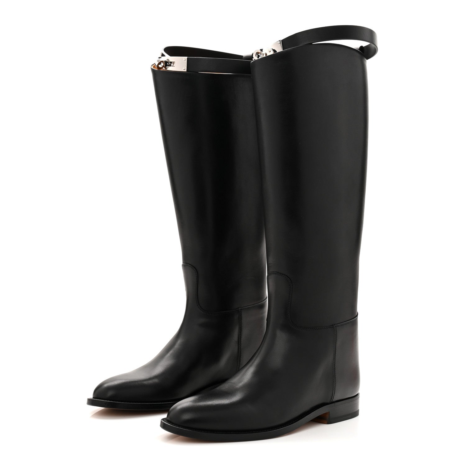 Hermes Box Kelly Jumping Boots 36 Black 4 of 10