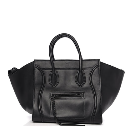 Celine Supple Calfskin Medium Phantom Luggage Black 1 of 8