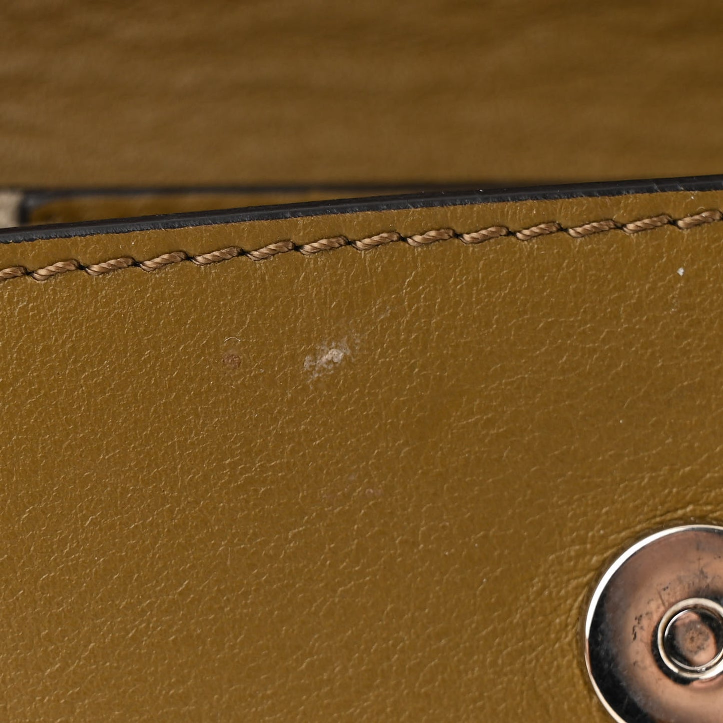 Suede Calfskin Mini Faye Shoulder Bag Deep Khaki