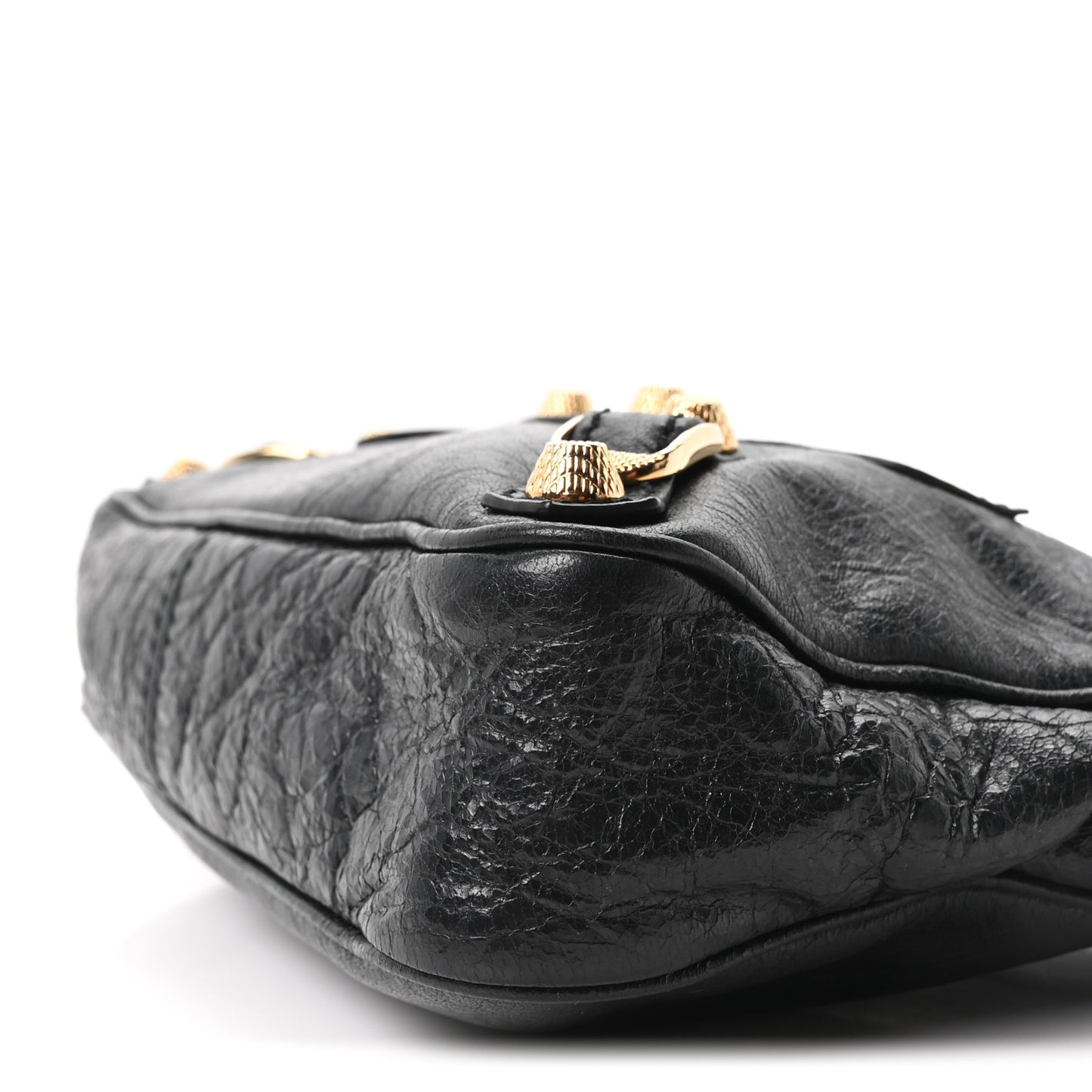Agneau Giant 12 Gold Hardware Hip Black