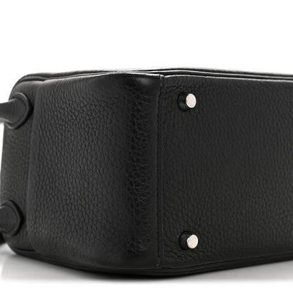 Hermes Taurillon Clemence Mini Lindy 20 Black 16 of 27