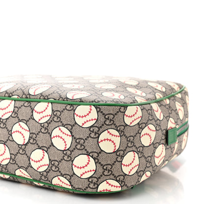 Gucci GG Supreme Monogram Baseballs Web Childrens Backpack Green 10 of 10