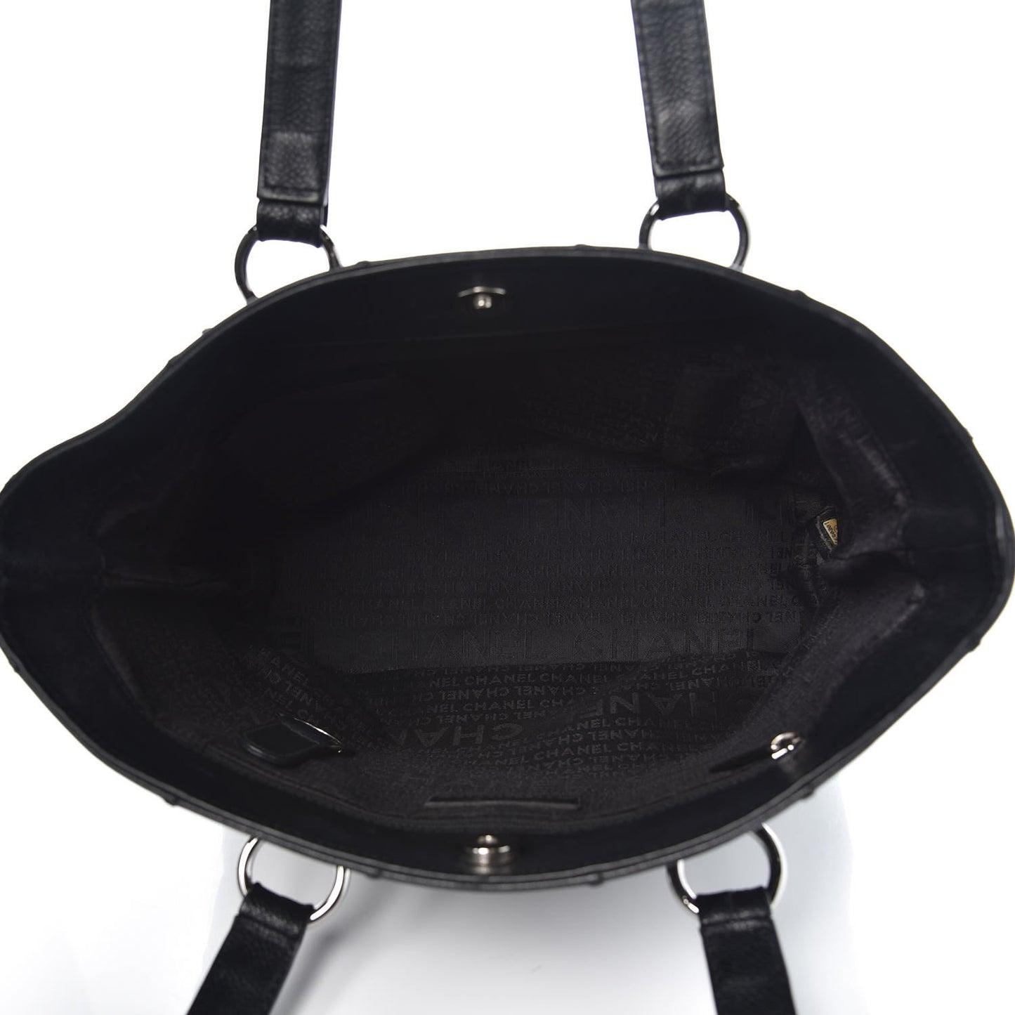 Caviar Square Stitched Tote Black