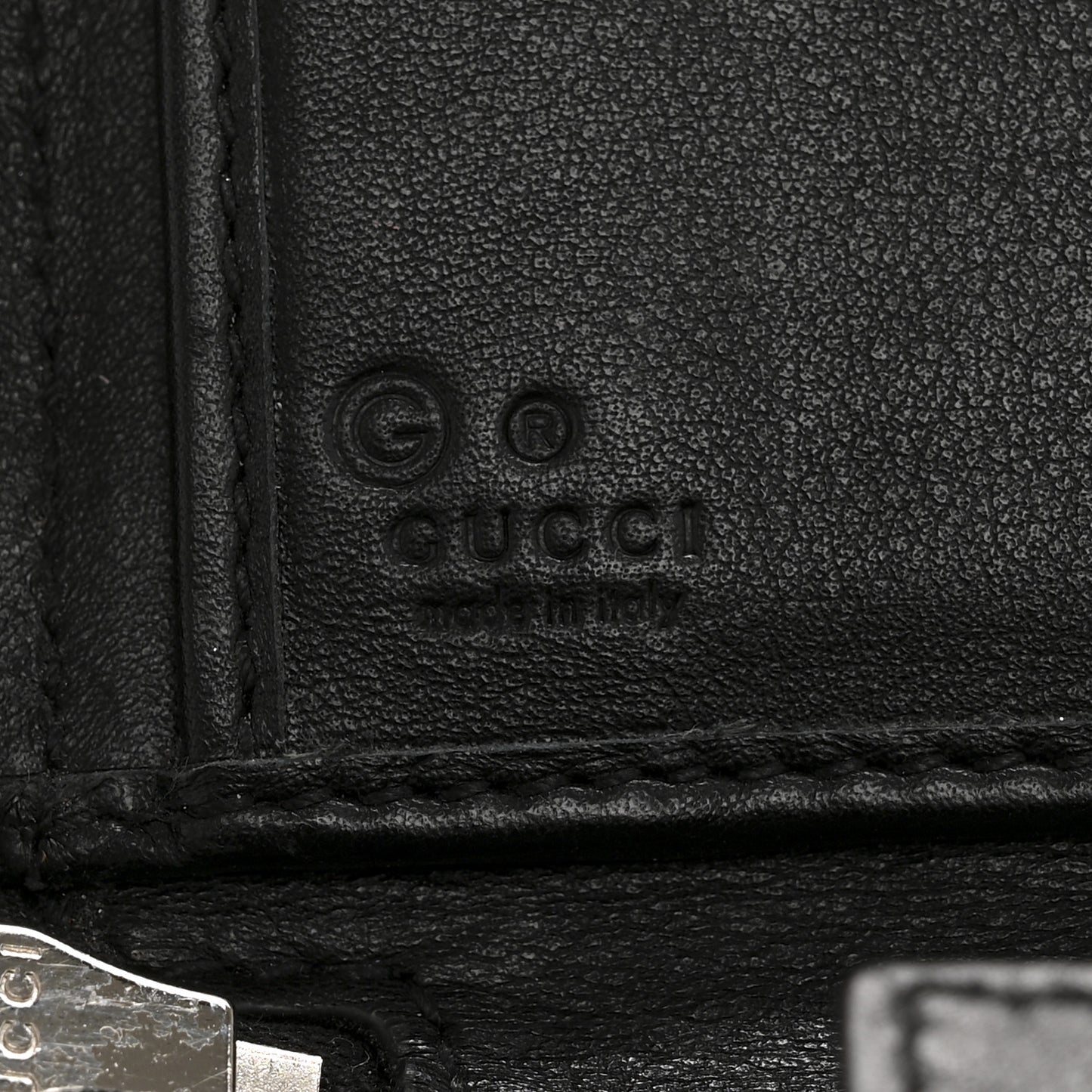 Microguccissima Large Zip Around Organizer Wallet Black