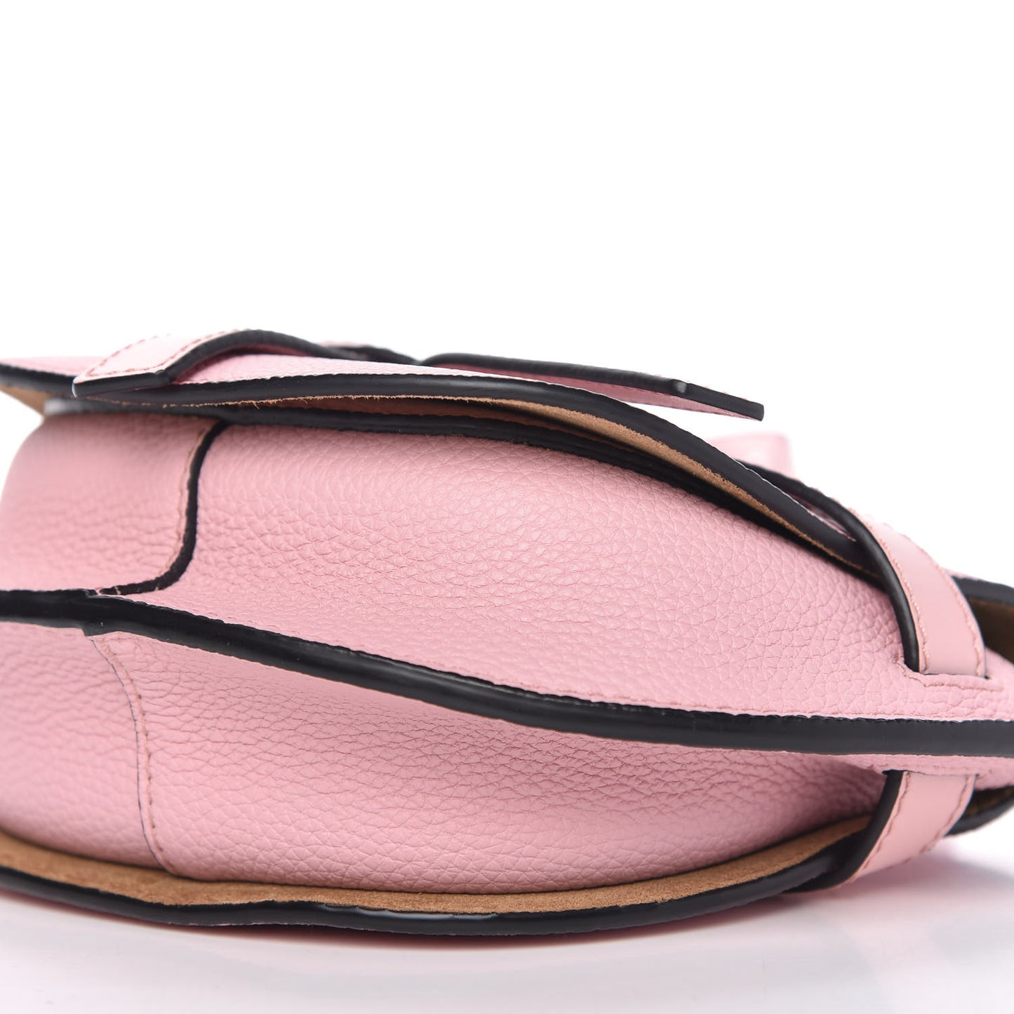Grained Calfskin Mini Gate Crossbody Bag Pastel Pink