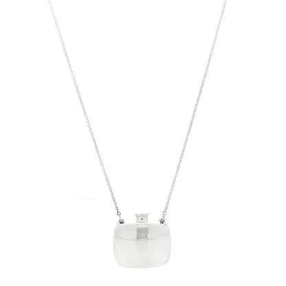 Tiffany Sterling Silver Elsa Peretti Square Bottle Pendant Necklace 1 of 5